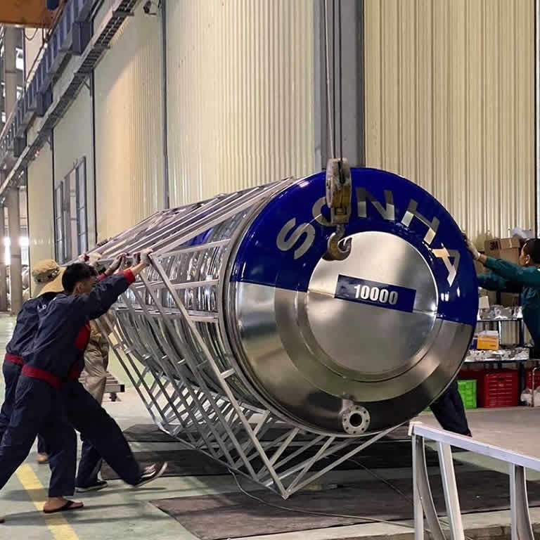Bồn inox Sơn Hà 10000 lít ngang