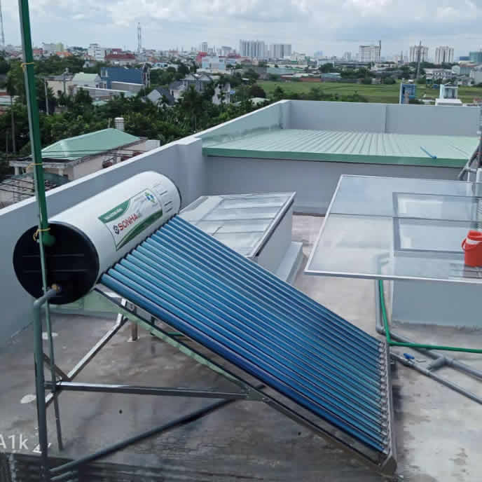 Máy nước nóng năng lượng mặt trời 180 lít Sơn Hà Eco