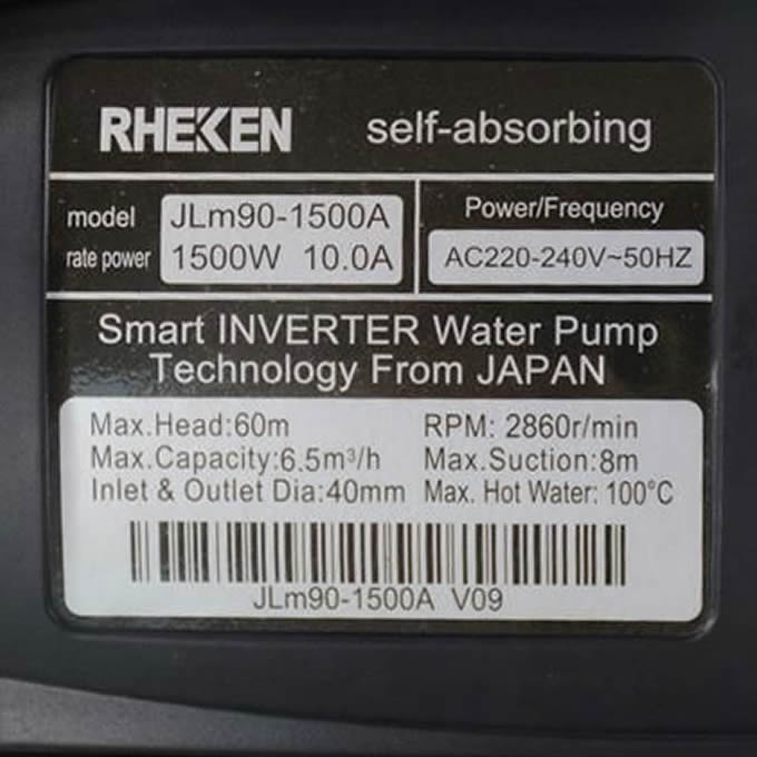 Máy bơm tăng áp điện tử Rheken 2HP