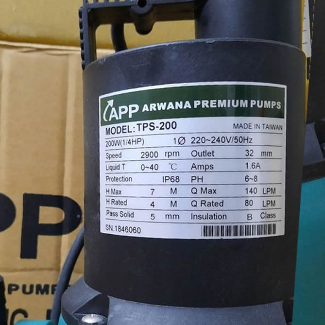Máy bơm nước thải 200w APP TS-200