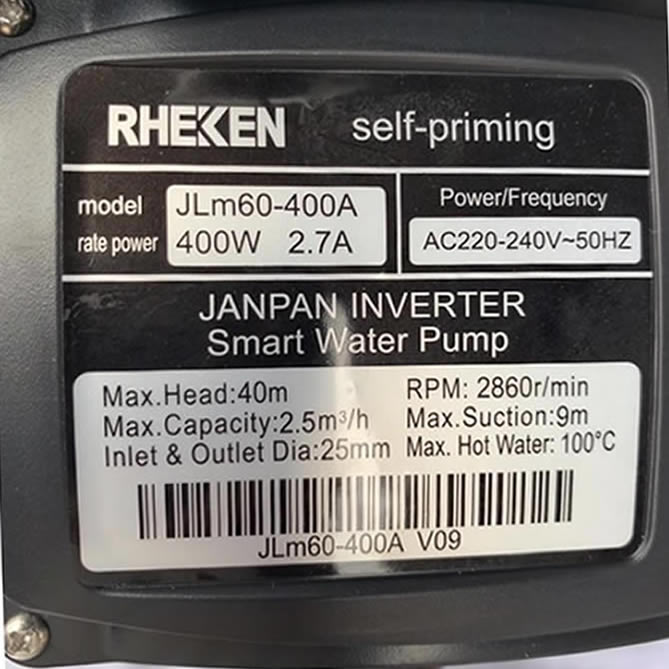 Máy bơm RHEKEN JLm60-400A 400w